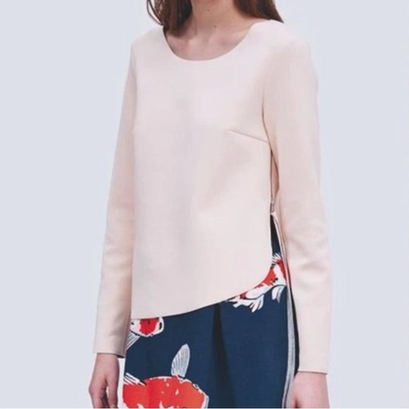 Cop Copine Sumida Neoprene Side Zipper Top Y2K Peach/Gray - Picture 2 of 14